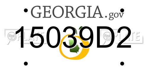 15039D2 Georgia License Plate