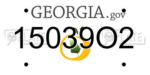 15039O2 Georgia License Plate