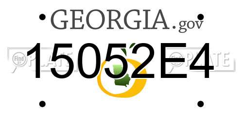15052E4 Georgia License Plate