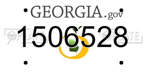 1506528 Georgia License Plate