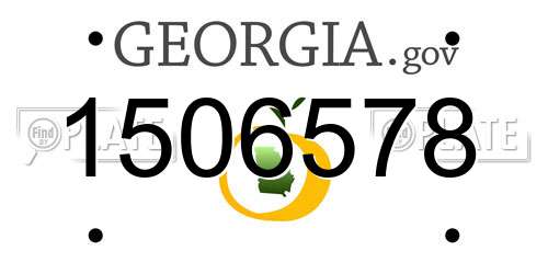 1506578 Georgia License Plate