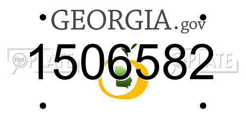 1506582 Georgia License Plate