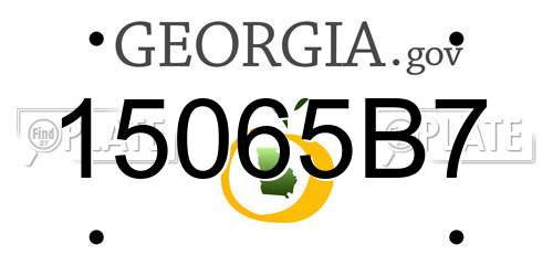 15065B7 Georgia License Plate