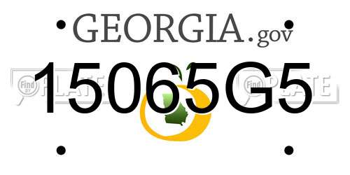 15065G5 Georgia License Plate
