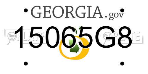 15065G8 Georgia License Plate