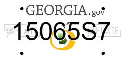 15065S7 Georgia License Plate