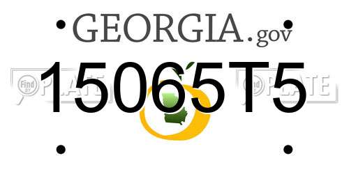 15065T5 Georgia License Plate