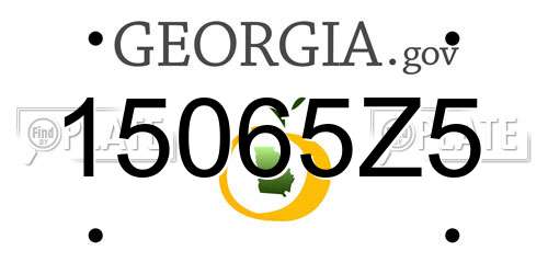 15065Z5 Georgia License Plate