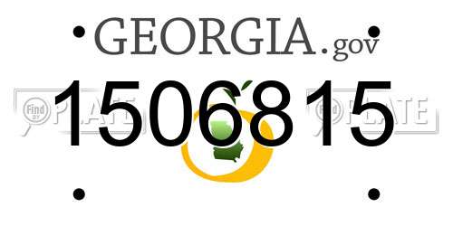 1506815 Georgia License Plate