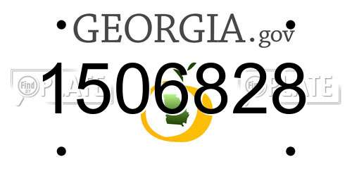 1506828 Georgia License Plate