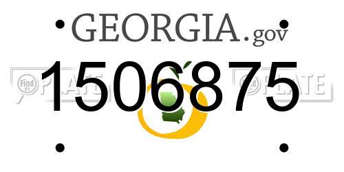 1506875 Georgia License Plate