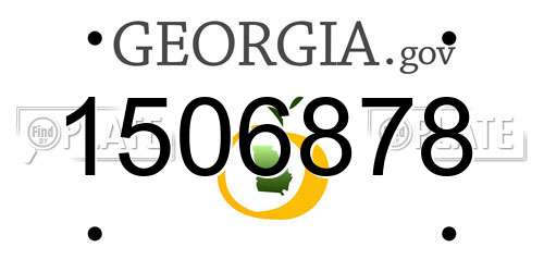 1506878 Georgia License Plate