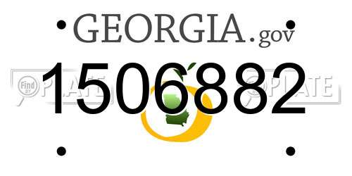 1506882 Georgia License Plate