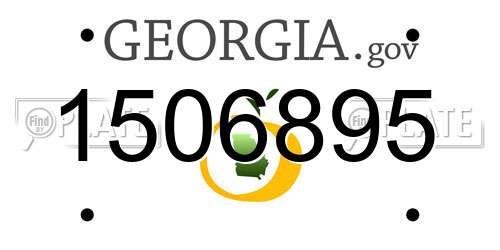 1506895 Georgia License Plate
