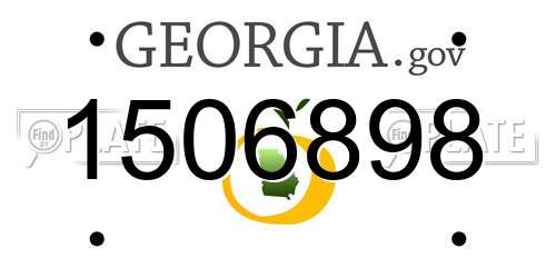 1506898 Georgia License Plate
