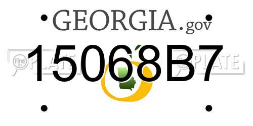 15068B7 Georgia License Plate