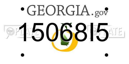 15068I5 Georgia License Plate
