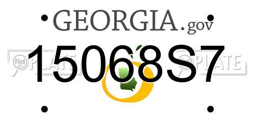 15068S7 Georgia License Plate