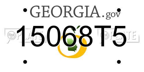 15068T5 Georgia License Plate