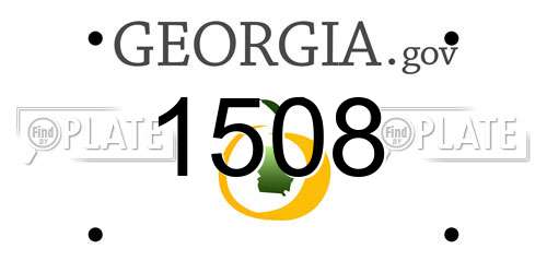 1508 Georgia License Plate