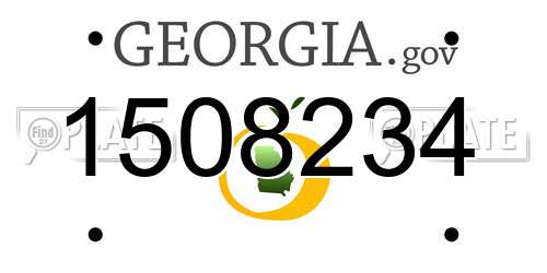 1508234 Georgia License Plate