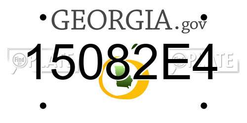 15082E4 Georgia License Plate