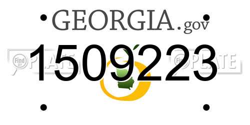 1509223 Georgia License Plate