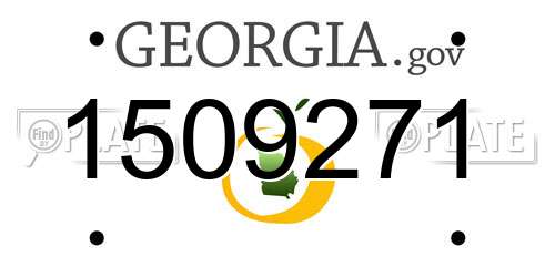 1509271 Georgia License Plate