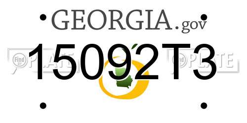 15092T3 Georgia License Plate