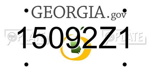 15092Z1 Georgia License Plate