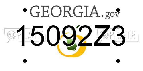 15092Z3 Georgia License Plate