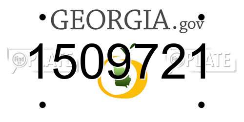 1509721 Georgia License Plate