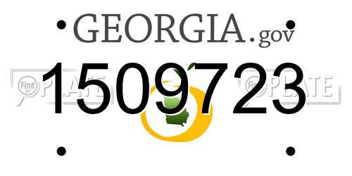 1509723 Georgia License Plate