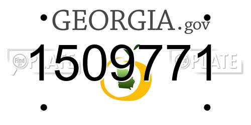 1509771 Georgia License Plate