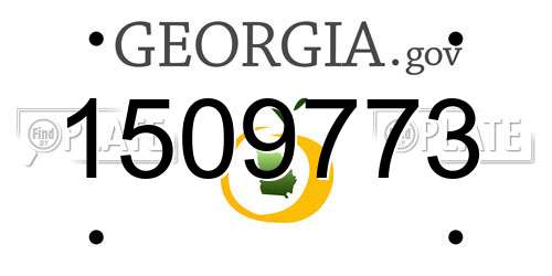 1509773 Georgia License Plate