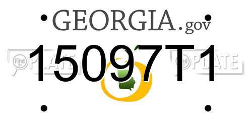 15097T1 Georgia License Plate