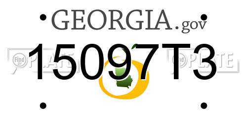 15097T3 Georgia License Plate