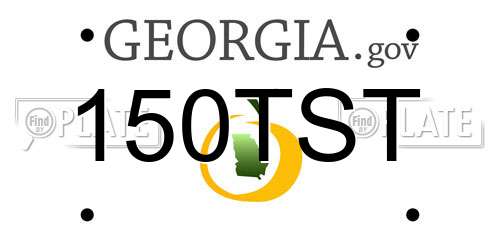 150TST Georgia License Plate