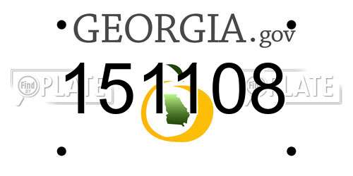 151108 Georgia License Plate
