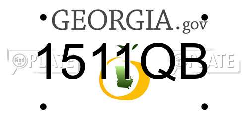 1511QB Georgia License Plate