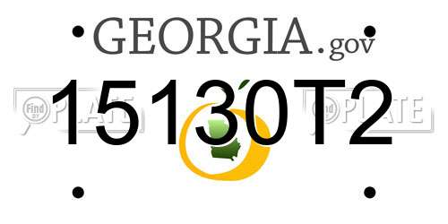 15130T2 Georgia License Plate