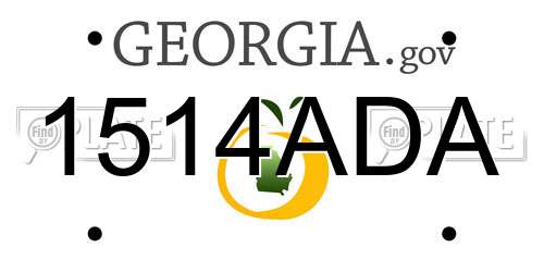 1514ADA Georgia License Plate