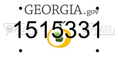 1515331 Georgia License Plate