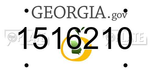 1516210 Georgia License Plate