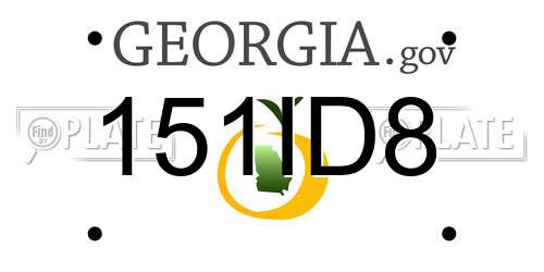 151ID8 Georgia License Plate