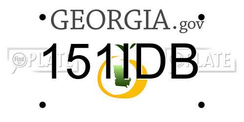 151IDB Georgia License Plate