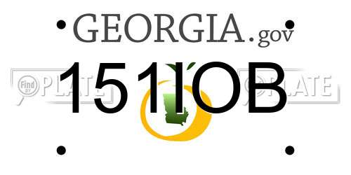 151IOB Georgia License Plate
