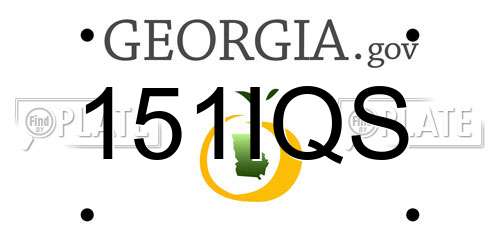 151IQS Georgia License Plate
