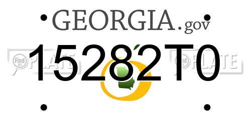 15282T0 Georgia License Plate
