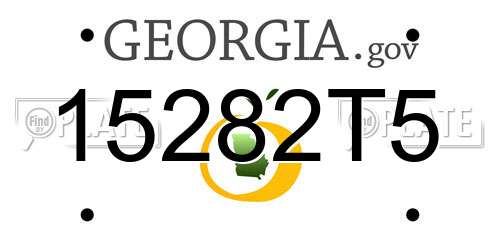 15282T5 Georgia License Plate